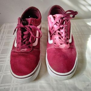 Vans Maroon/Burgundy Canvas Sneakers Men's size 10/